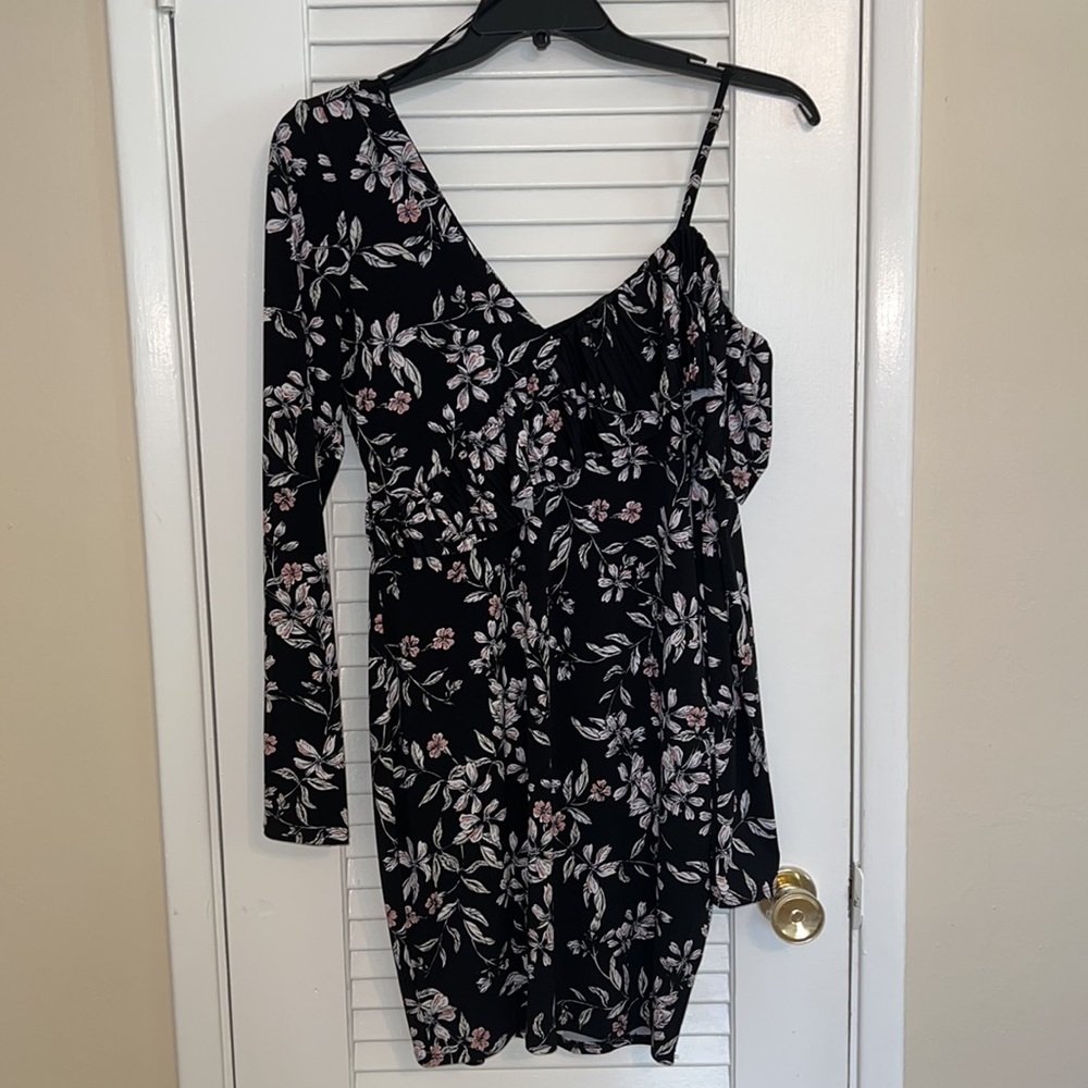 Black and floral dress